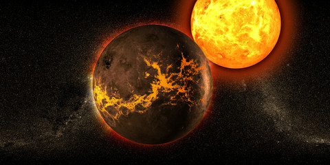 Pianeta universo sole galassia sci-fi © Naeblys