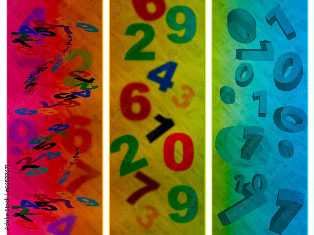 Poster education numbers shows count digits and abstract