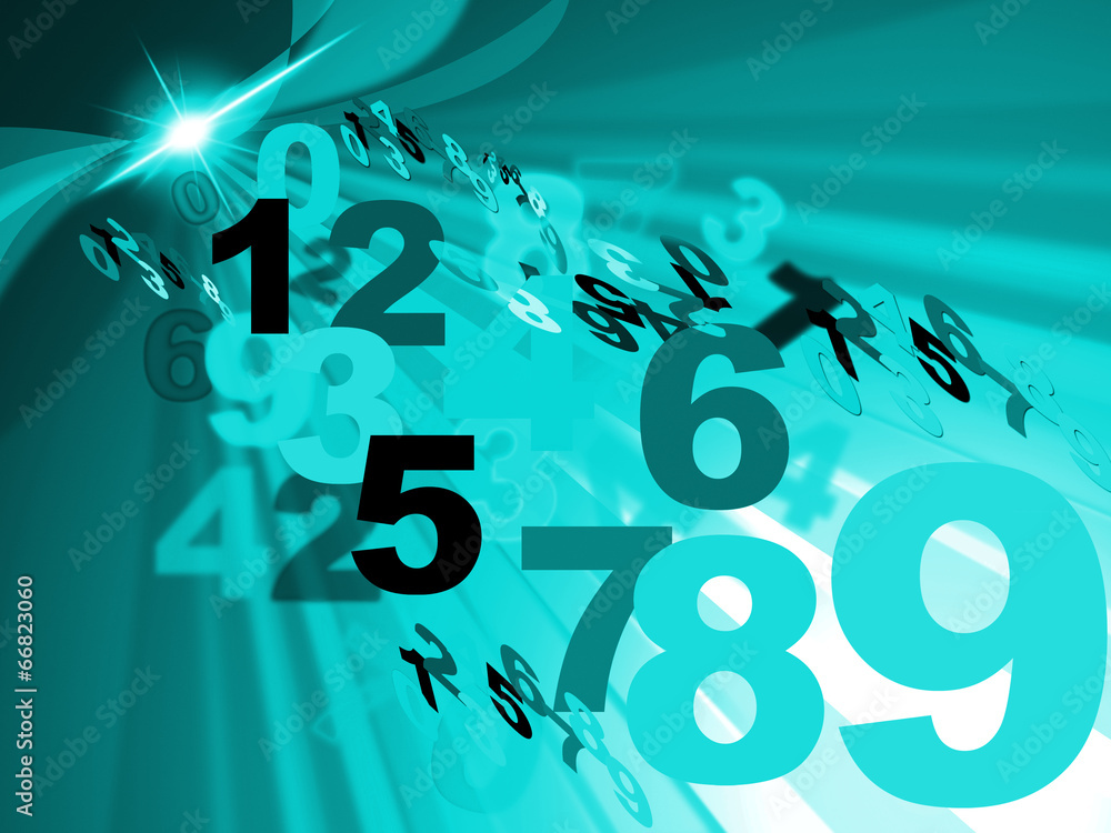 Aufkleber background numbers shows template counting and digits