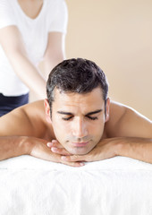 Young man having a massage