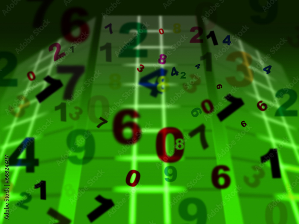 Poster tech maths shows numbers training and learning