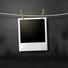 Photo Frames Shows Text Space And Blank