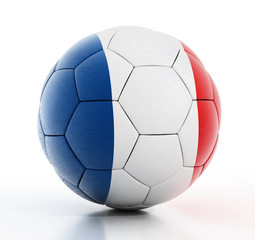 Fototapeta premium France flag on football