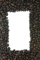 Coffee bean on white background