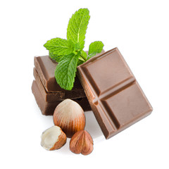 Closeup detail of chocolate parts