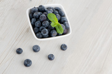 Blueberries in small bowl