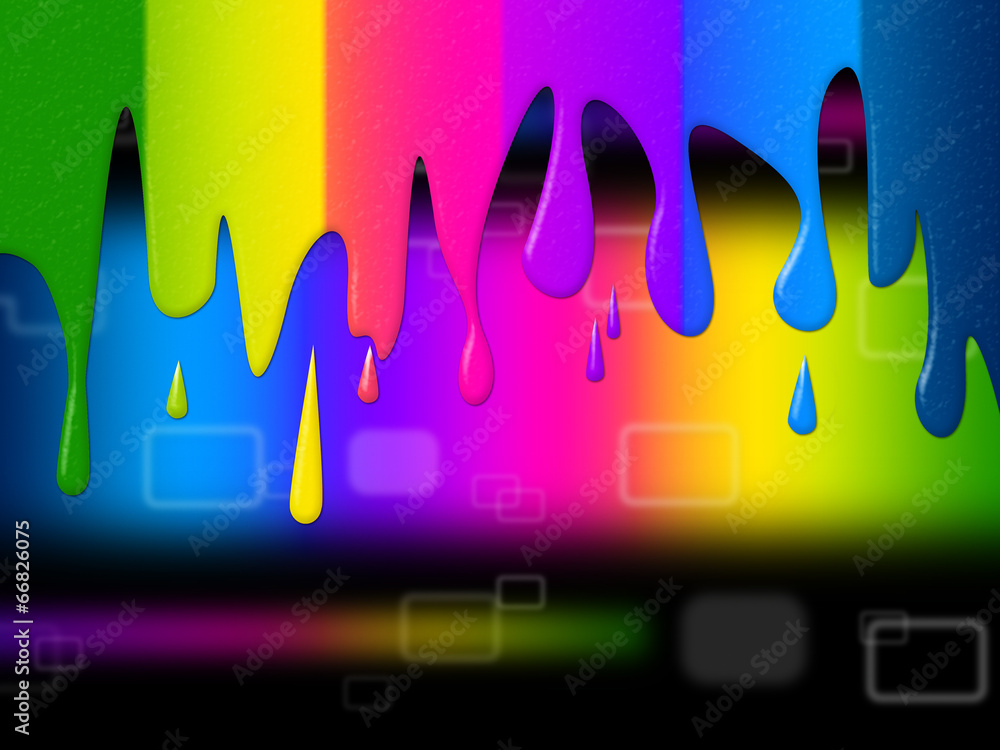 Poster copyspace spectrum indicates color swatch and colour