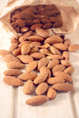 Splashed almonds