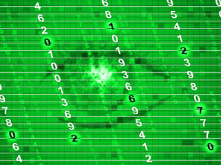 Obraz premium Digital Numbers Means Hi Tech And Communicate