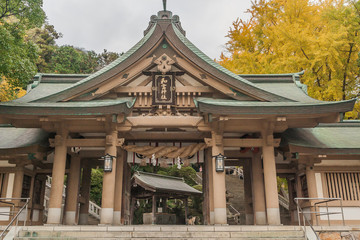 Fototapeta premium 秋の和霊神社の御神門