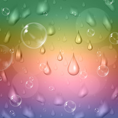 Pastel Color Means Rain Drop And Abstract