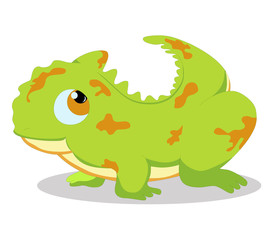 Cute baby gecko cartoon