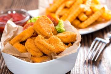 Portion of Chicken Nuggets
