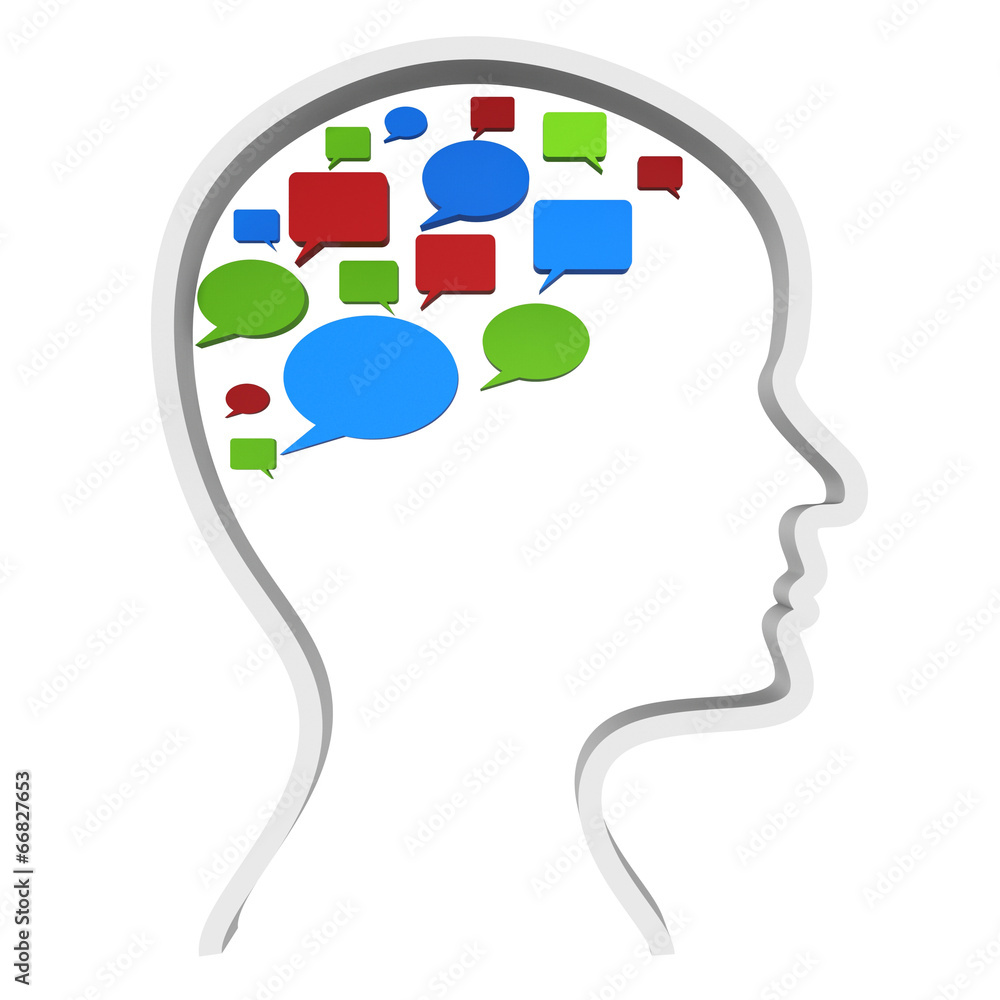 Poster speech bubble means think about it and bubbles