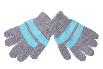Warm woolen knitted gloves