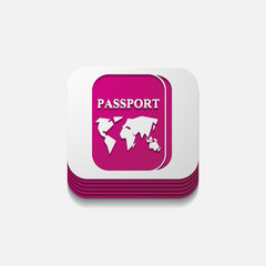 square button: passport