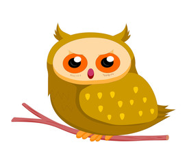 Cute baby owl cartoon