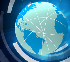 Globe Travel Indicates Global Expedition And Trips