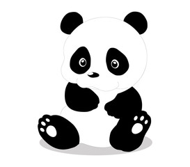 Cute baby panda cartoon