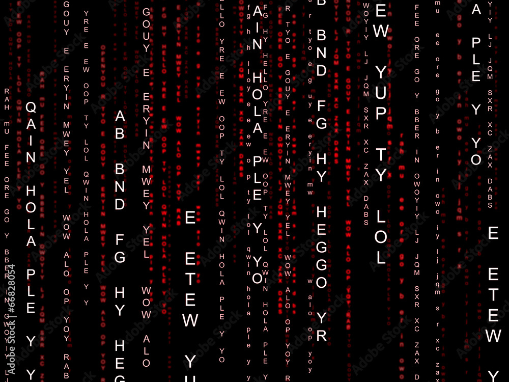 Poster matrix background represents hi tech and backdrop