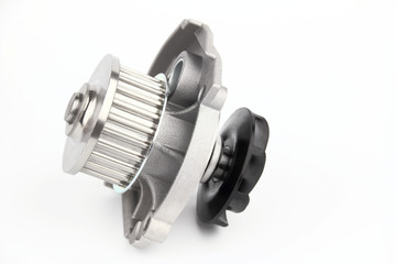 The water pump on the white background