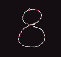 numeral of rope on a black background