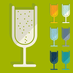 Flat design: cocktail