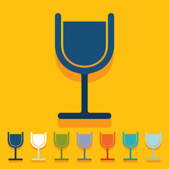 Flat design: cocktail