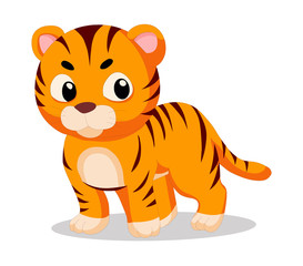 Fototapeta premium Cute baby tiger cartoon