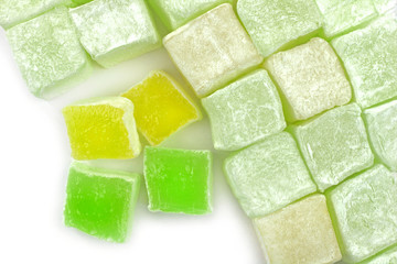 Turkish delight  on white background