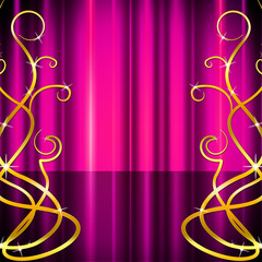 Stage Pattern Indicates Live Event And Abstract