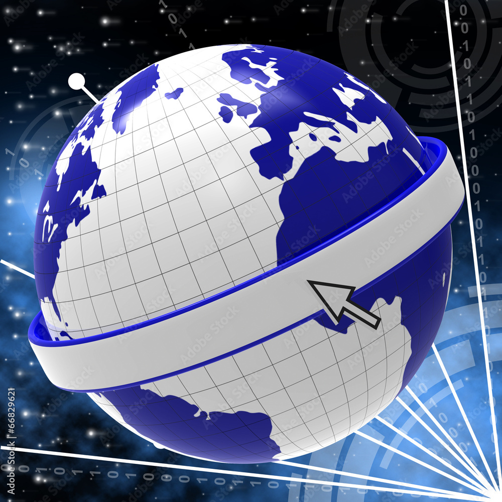 Poster computer global represents network server and communicate