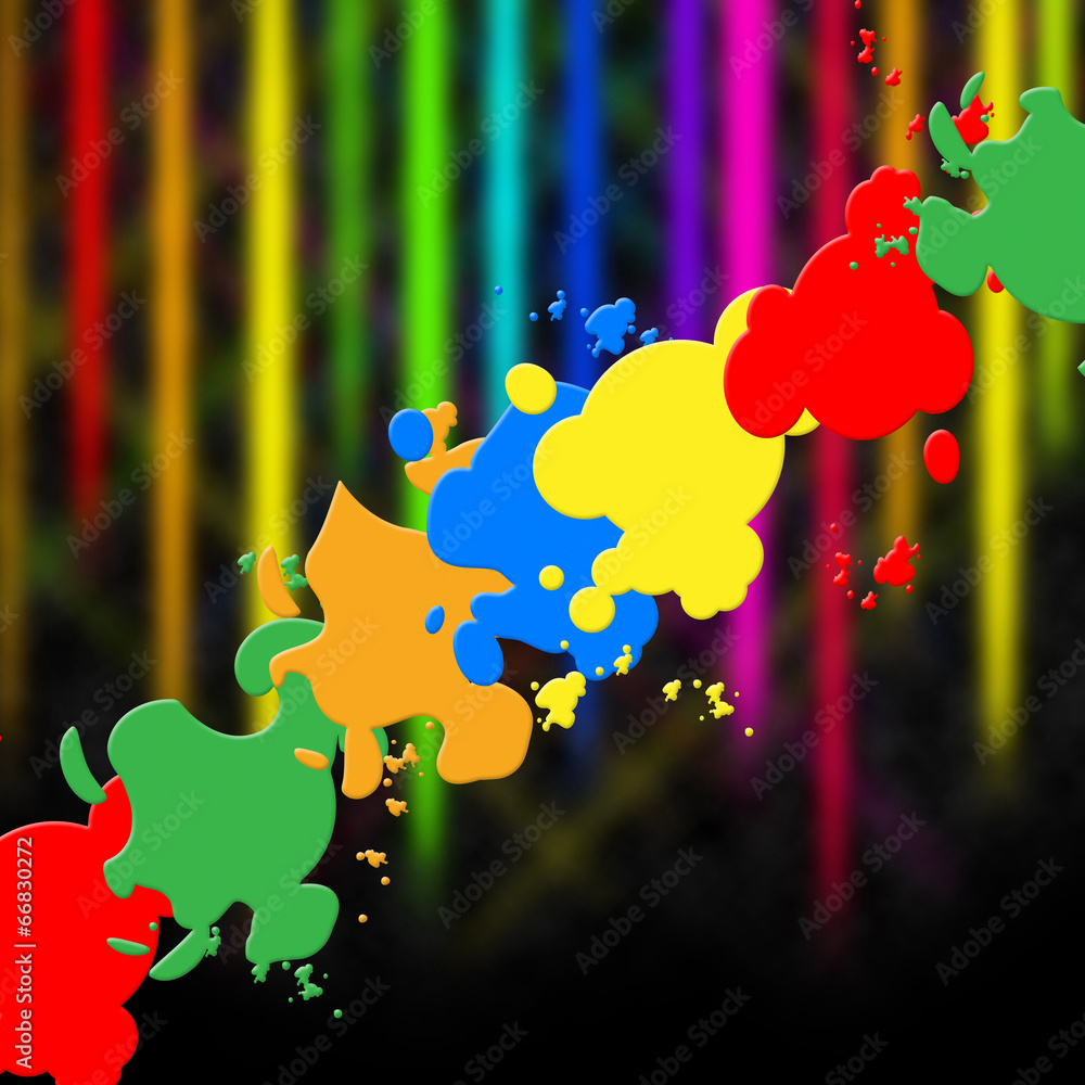 Poster paint splash means splat splashed and design