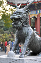 Ancient deity in the Beijing park