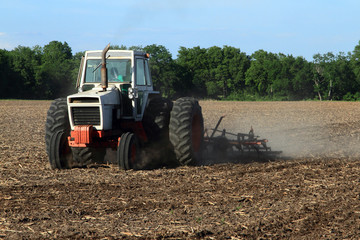 Farmer Tilling The Field