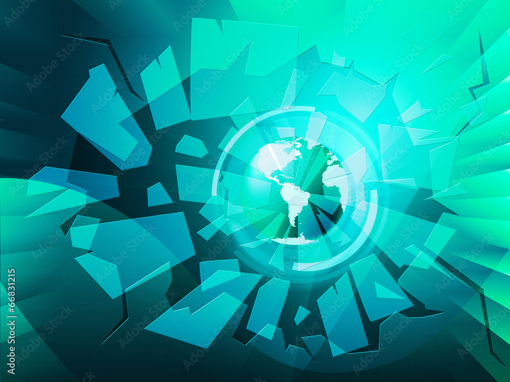 Poster background explosion shows explode worldly and globe