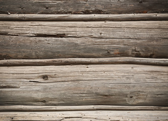 Obraz premium old wooden logs