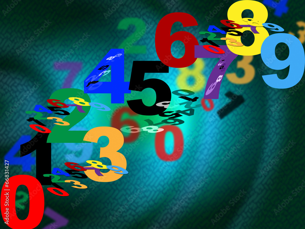 Poster counting maths means background design and numbers