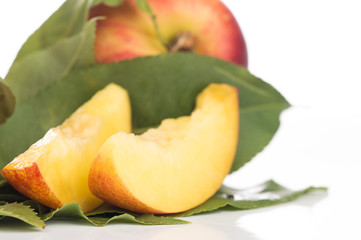 Nectarine friut on white isolated background