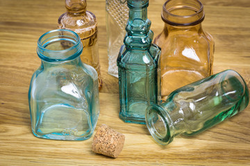 Vintage glass bottles