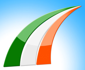 Flag Stripes Means National Nation And Ireland