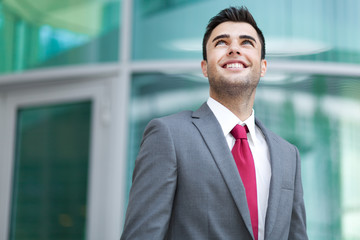 Confident businessman outdoor