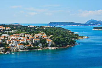 Fototapeta na wymiar Amazing island with clean Adriatic sea in Croatia