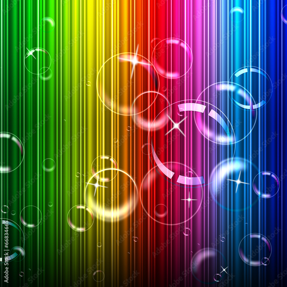 Poster bubbles background represents design color and abstract