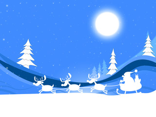 Obraz na płótnie Canvas Moon Xmas Means Merry Christmas And Celebration