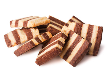 Sweet biscuits isolated on white background