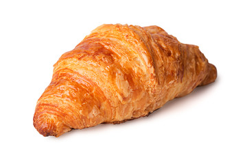 Fresh croissant isolated on white background