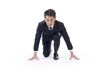 asian businessman, isolated on white