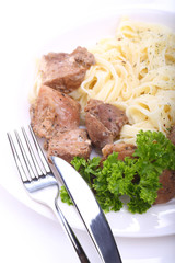 Spaghetti with beef