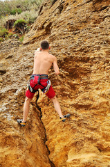 Climber climbing